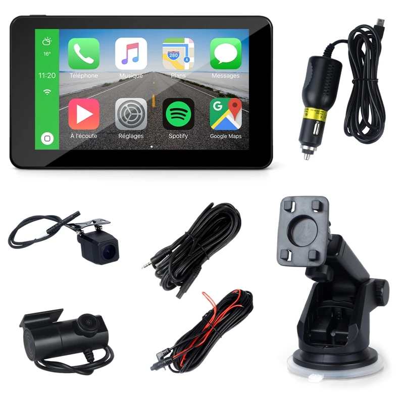 

7 Inch Touch Screen Car Portable Wireless Carplay Android Radio Multimedia Bluetooth Navigation HD1080 Stereo Player