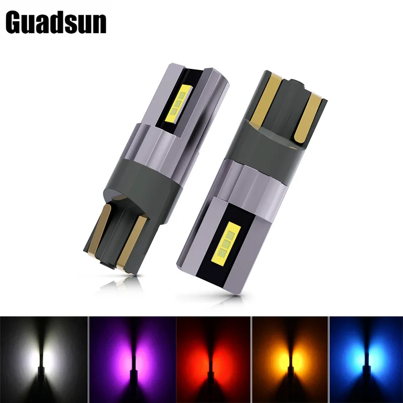 

Guadsun 2x Led T10 W5W 5W5 168 194 2825 Bulbs Canbus 1860 12V White Car Interior Dome Reading License Plate Light Signal Lamp