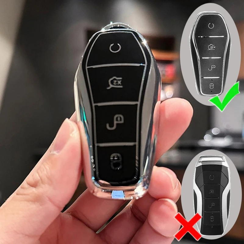 

Мягкий чехол для автомобильного ключа из ТПУ для BYD Han Ev Tang Dm/Qin PLUS/Song Pro/MAX/Yuan Dolphin E2, протектор автомобильных ключей, автомобильные аксессуары