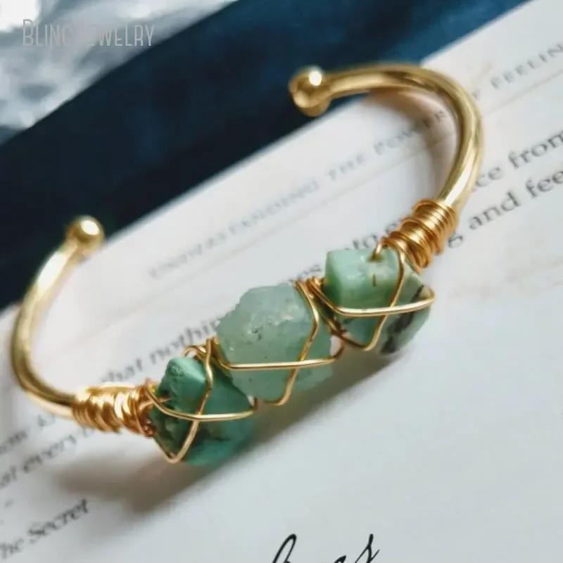 Зеленый хризопраз целебный кристалл браслет женский из натурального камня