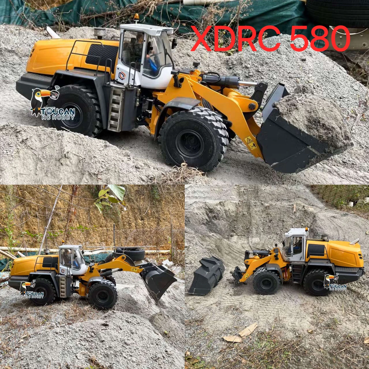 XDRC 580 1/14 Гидравлический RC металлический колесный погрузчик ST8 Модель автомобиля с