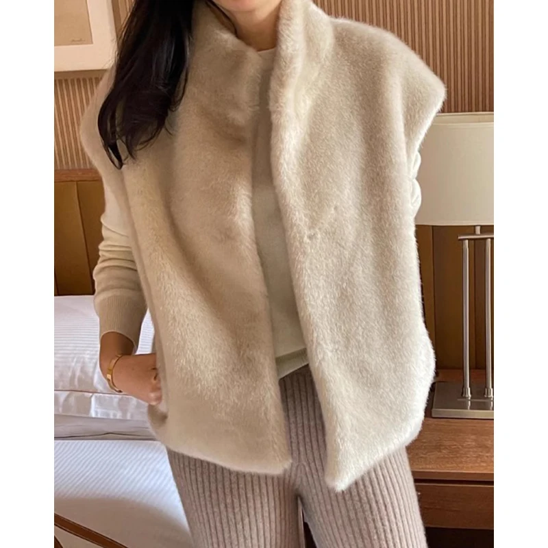 Корейский шикарный осенне-зимний винтажный темпераментный воротник-стойка из