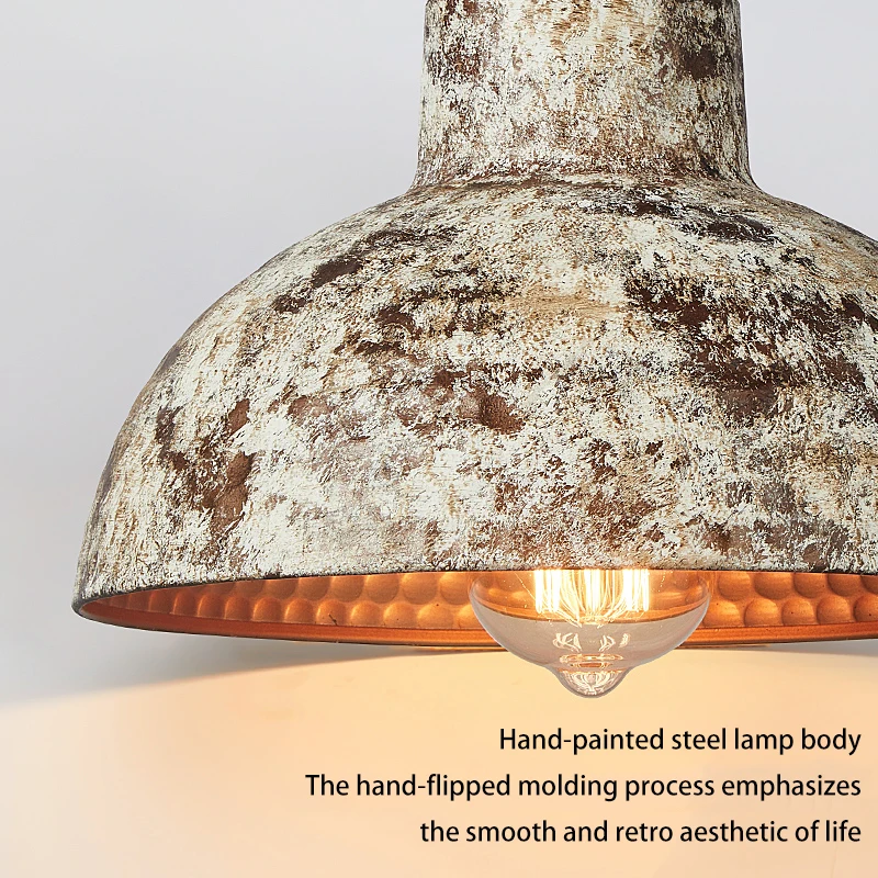 Современная Подвесная лампа E27 в индустрии белый винтажный американский кантри