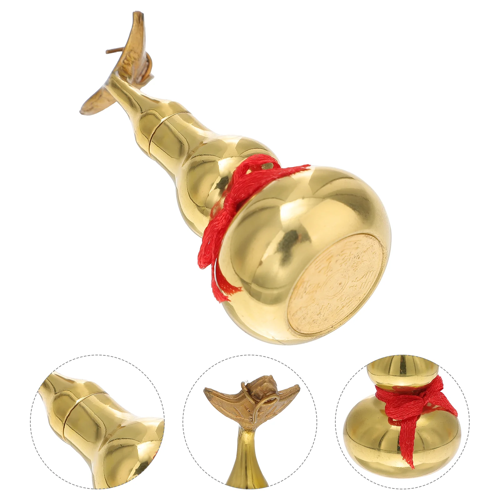 

Wu Lou Gourd Chinese Statue Copper Charm Calabash Ornament Luck Good Fengshui Decor Lu Brass Fortune Wealth Lucky Hu Adornment