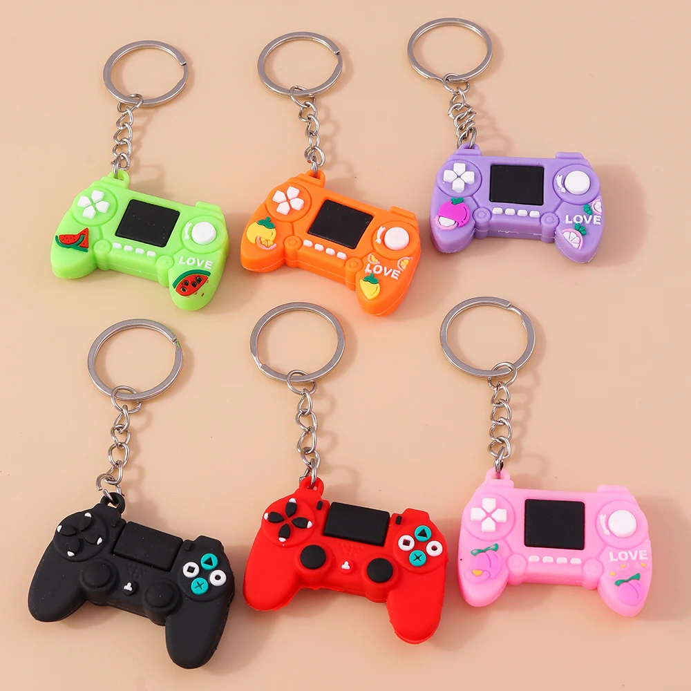 

Cute Game Machine Keychains Resin Game Console Charms Keyrings Souvenir Gifts for Women Men Car Key Handbag Pendants Key Ring