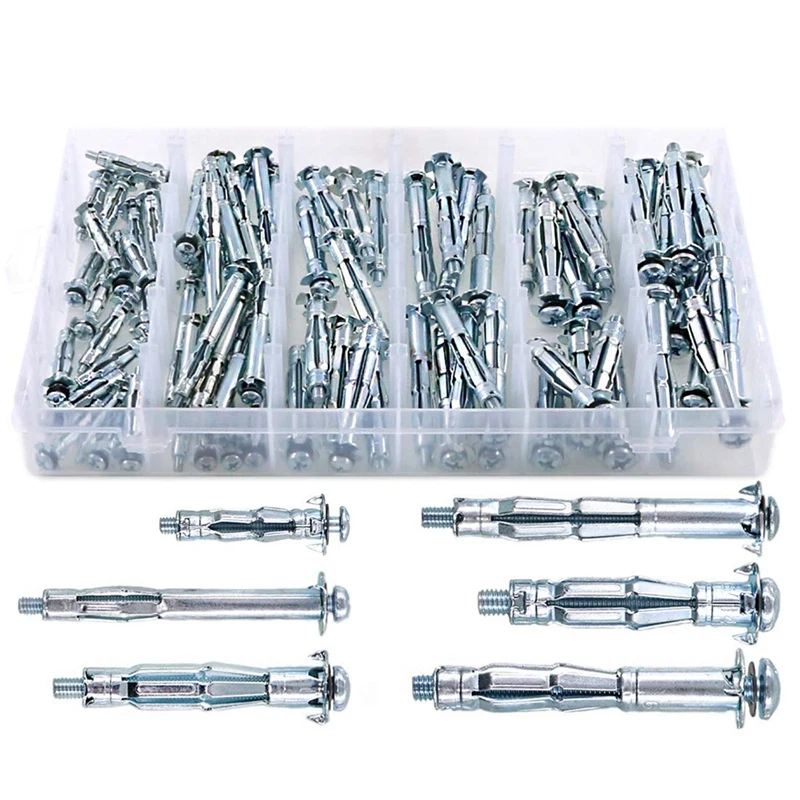 

80Pcs Bolt Assortment Kit, Hollow Wall Anchors Perfect For Secure Drywall, Sheetrock And Paneling To Walls Or Ceilings