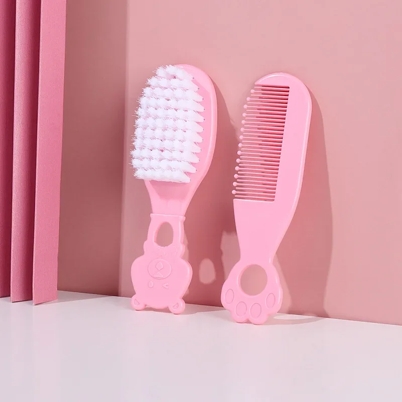 

2pcs/Set Baby Care Brush Comb Anti-scratch Girl Cartoon Hairbrush Newborn Hair Brush Infant Comb Head Massager Kids