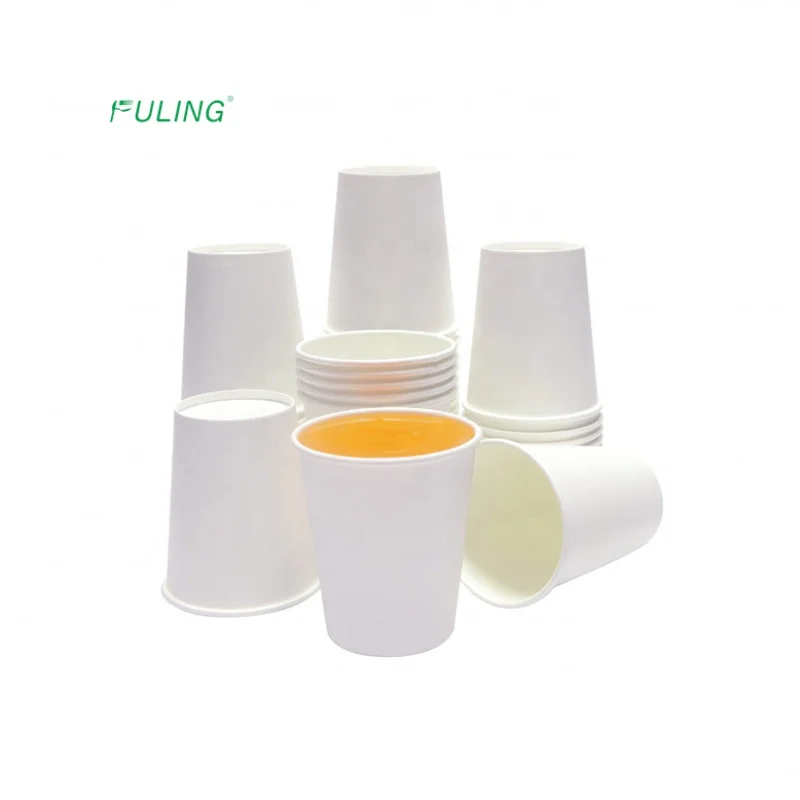 white 8oz disposable coffee cups to go biodegradable beer water glass 8 oz paper cups for hot drink