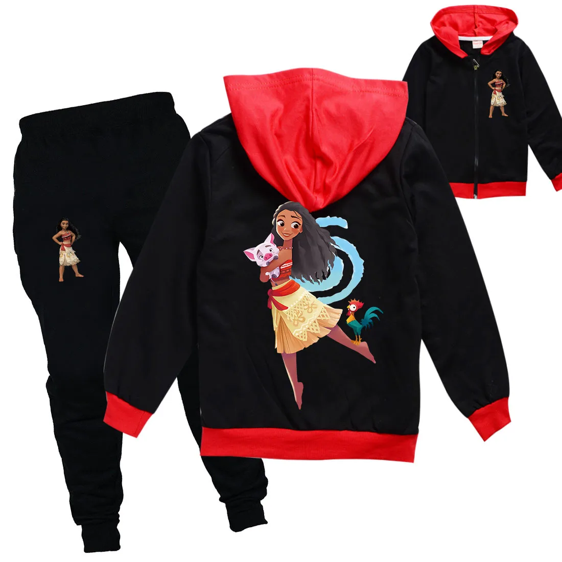 Одежда для маленьких девочек Детский костюм Моаны из мультфильма повседневная