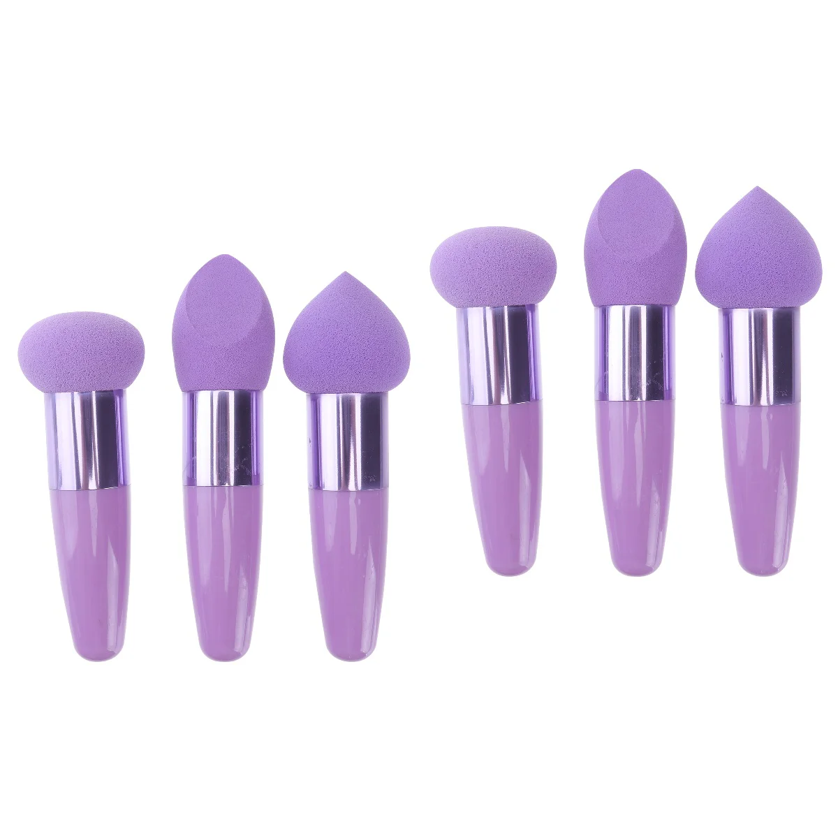 

Латексные косметические губки-ручки, 6 шт., косметические инструменты для макияжа, практичные ручки для макияжа