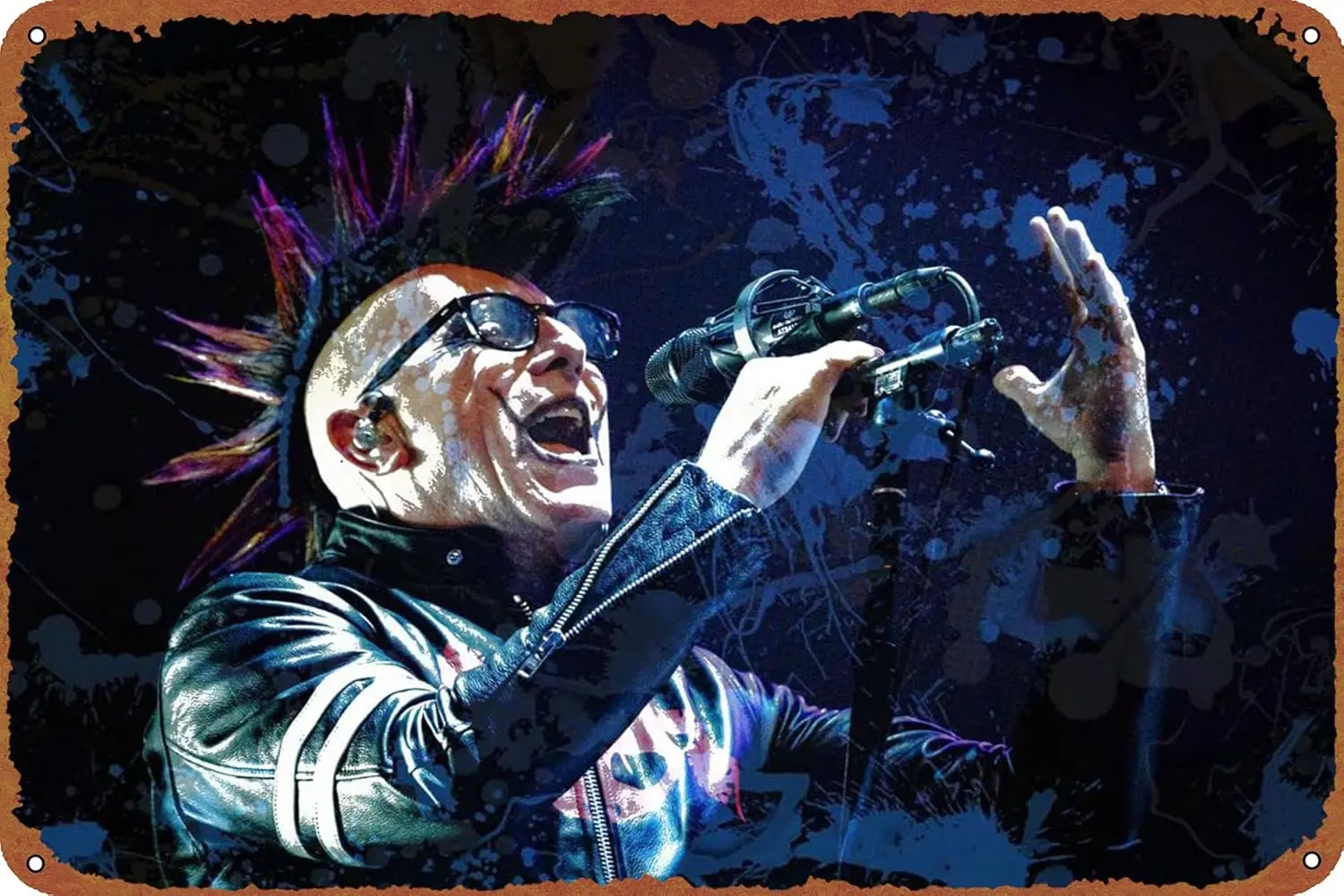 Плакат Sngers Mynrd J Keenn Metl Tn Sgn Vntge rt Wll Decor 12 x 8 nch