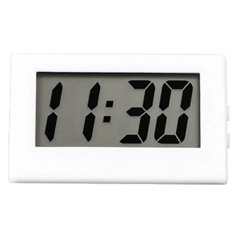 Lcd Small Battery-operated Digital Alarm Clock For Office Table Desktop Table Clock With Button Battery