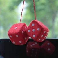 creative personality dice pendant plush dice car interior pendant decoration lucky trend small gift wholesale