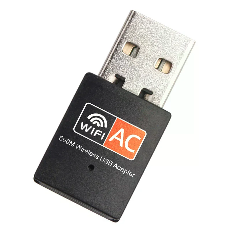 Фото Беспроводной USB-адаптер Wi-Fi 600 Мбит/с, сетевая карта для ПК, двухдиапазонный Wi-Fi 2,4 ГГц/5 ГГц, адаптер для ноутбука №2