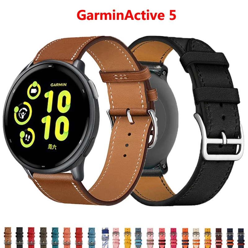 

Leather Band for Garmin Active 5 Smart Wristband Quick Releas Strap for GarminActive 5 Correa Bracelet Watches Accessories