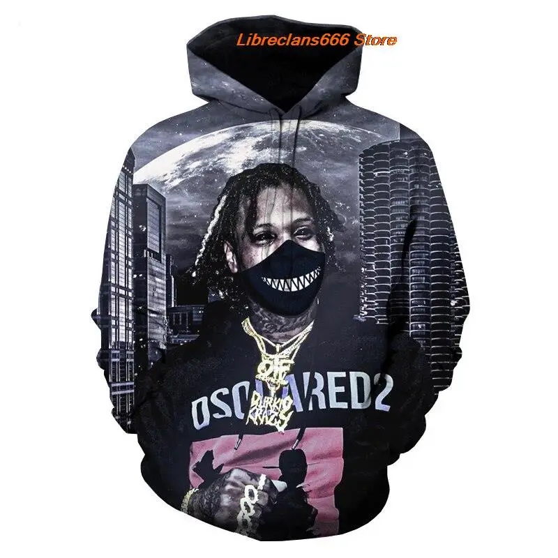 

Rapper Lil Durk 3D Print Hoodies Cool Boy Sweatshirt Funny Oversized Fashion Men Women Hip Hop Pullover Streetwear Tops Clothing