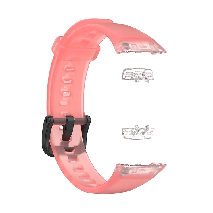 

Multicolor Transparent Watch Band Replacement Soft TPU Watch Strap for Huawei Band 6 / Honor Band 6 Smart Watch Accessories