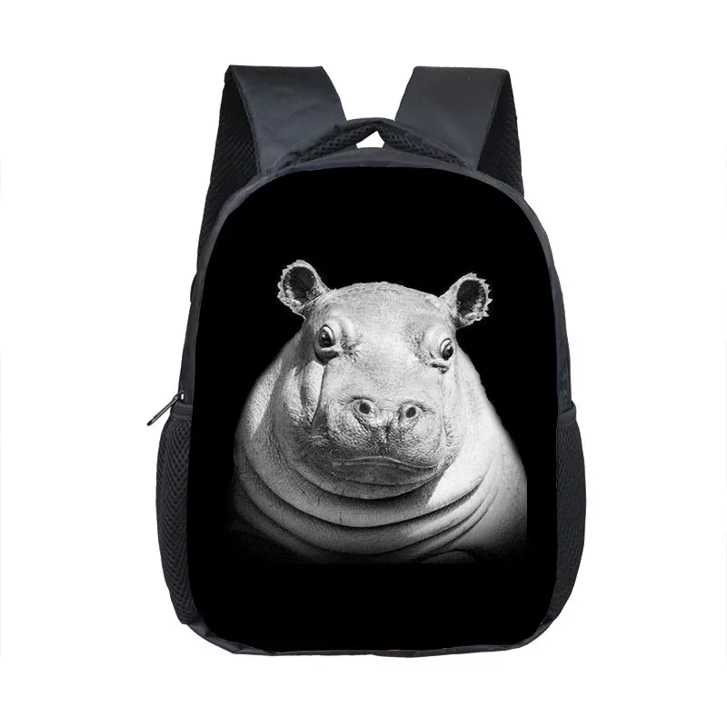 

Trendy Black White Wild Animals Tiger Lion Wolf Notebook Backpacks School Bags 3D Oxford Waterproof Boys/Girls Laptop Backpacks