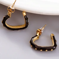 bohemia black love dangle earrings for women girls euramerican stainless steel oil dropping earrings party wedding jewelry gifts