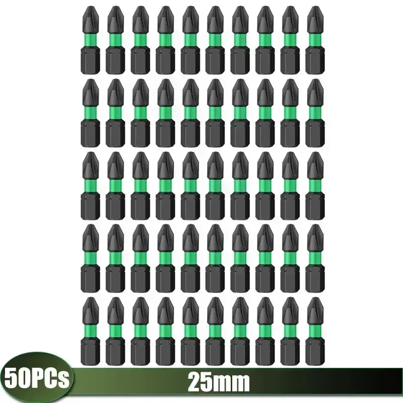 

Набор крестовых отверток PH2, 50 шт., специальные шлицевые крестообразные ударные биты с пакетной головкой, высокая твердость, ручные инструменты