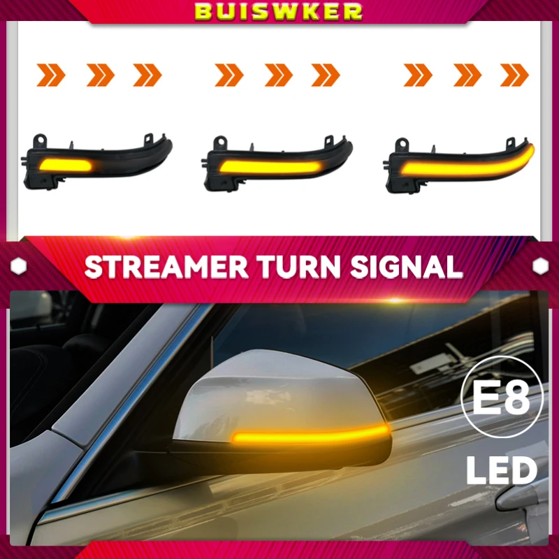 Динамический Черный Светодиодный Указатель Поворота Бокового Зеркала Для BMW 1 2 3 4