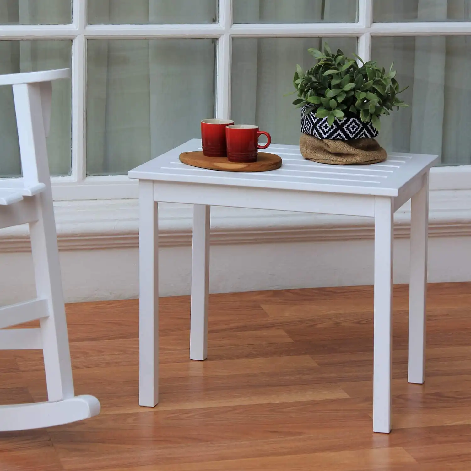 

free shipping Wooden Outdoor Side Table/End Table for Patio Furniture Black