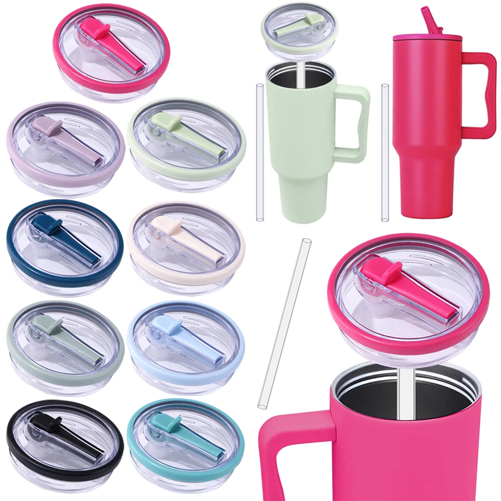 Сменная откидная соломенная крышка для стакана на 40 унций подходит Quencher защита