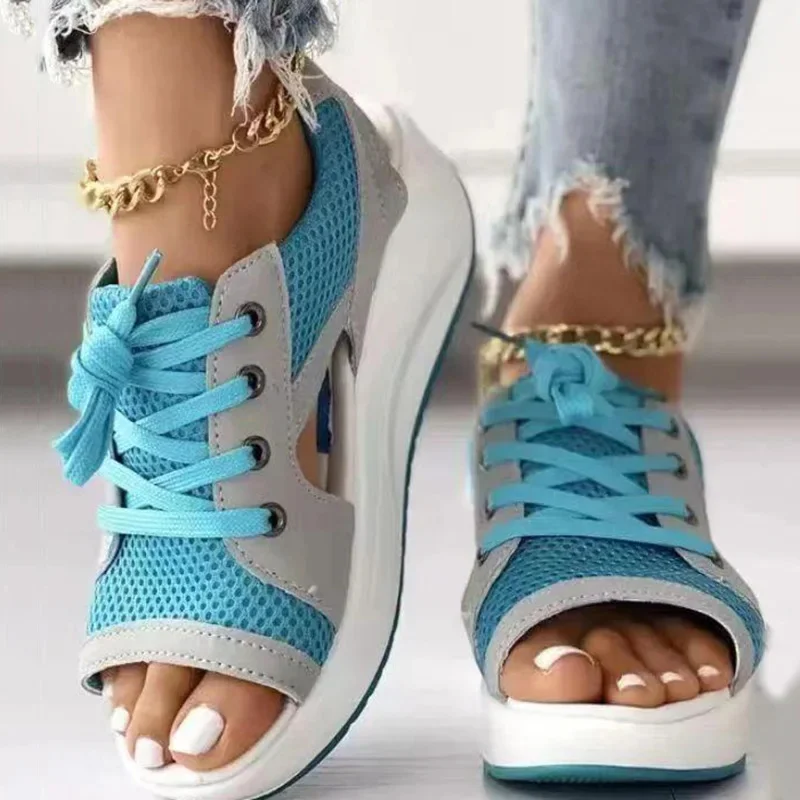 

Women Summer 2023 New Shoes Casual Lightweight Sandals Woman Soft Comfortable Lace Up Zapatos De Mujer Women's Sandals Footwear