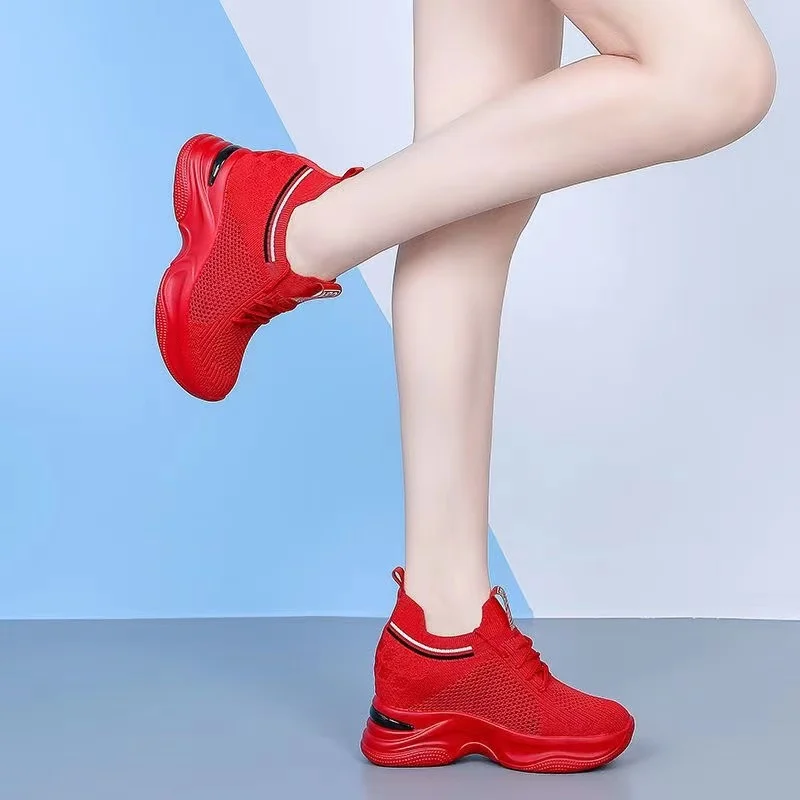 2023 classic vulcanized shoes ultra-light running shoes, summer flying shoes, breathable thick-soled fashion design casual