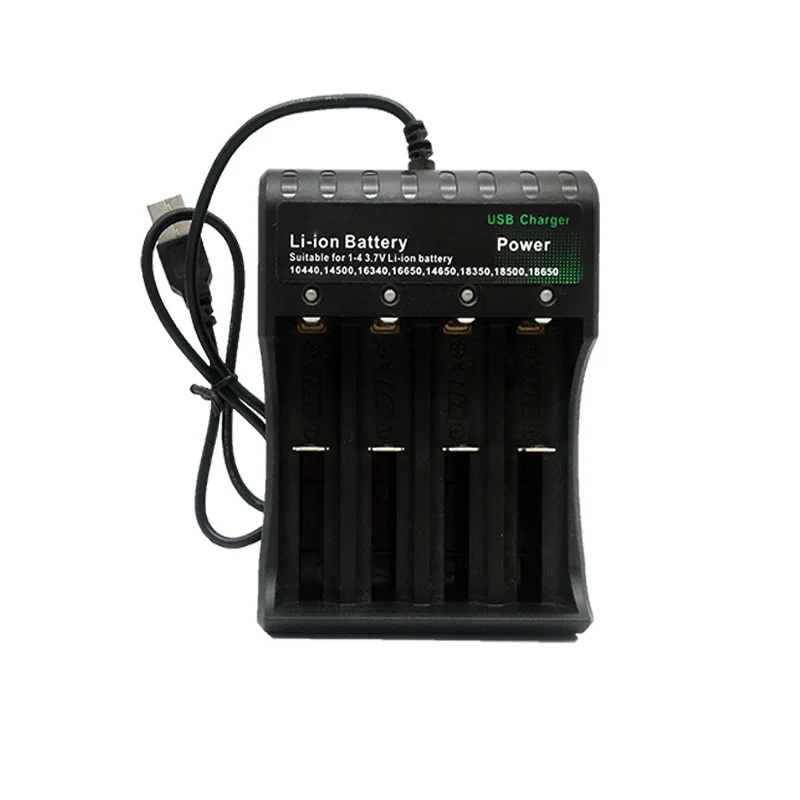 

Lithium Battery Charger 3.7V 1/2/4 Slot 18650 Compatible With Various Lithium Battery Universal USB Independent Chargers