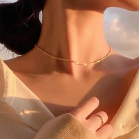 elegant silver colour sparkling starry clavicle chain choker necklace for women fashion bridal jewelry wedding party gift