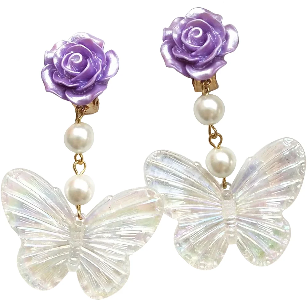 

Earringswomen Dangle Butterflies Dangling Earring Pearl Dropsummer Jewelry Costume Wovenanniversary Giftbirthday Wrap Ear