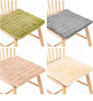 plush chair seat cushion with tie non slip chair pad square flannel fart pad soft thin pillow for home decor garden party dining