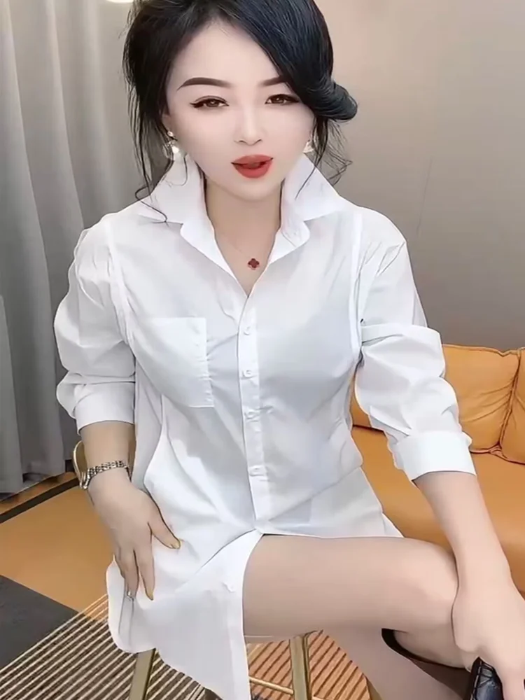 Интернет-рубашки знаменитостей женские рубашки с длинным рукавом новинка весны