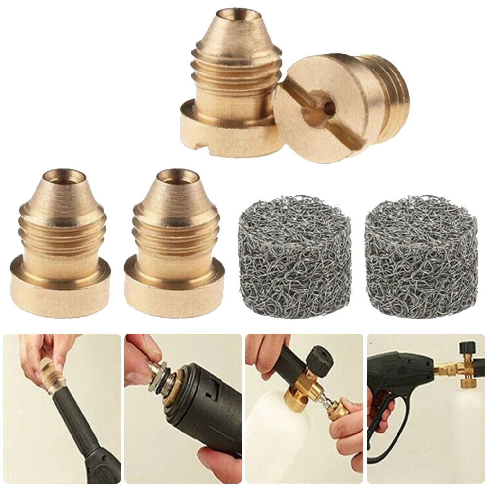 

6Pcs 1.1mm Universal Brass Thread Snow Foam Orifice Nozzle Tips Foam Maker Orifice Nozzle For Snow Foam Replace Nozzle Tip Tool