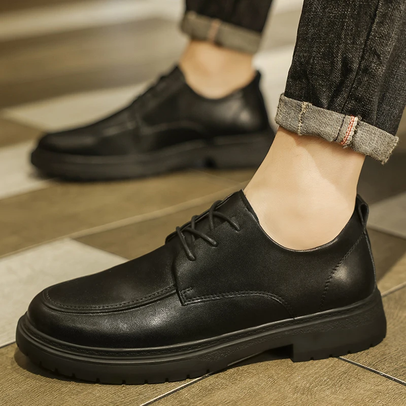 

Туфли мужские из натуральной кожи, мягкие, повседневные, деловая повседневная обувь, оксфорды, весна-осень