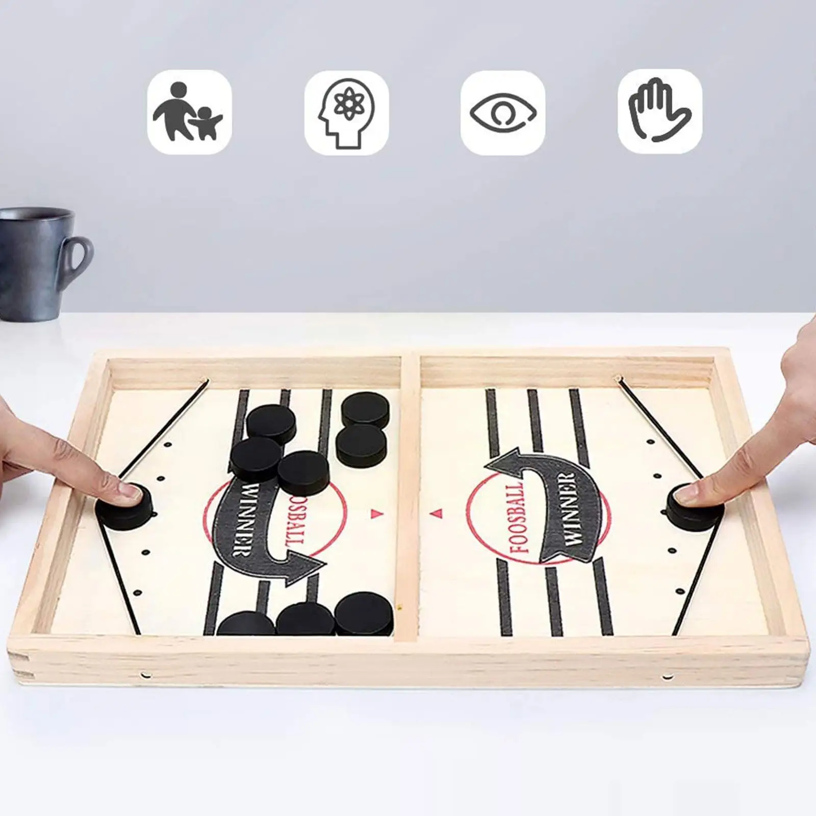 Foosball Winner Games Table Hockey Game Catapult Chess Fast Sling Puck Board Game Toys For Children Parent-child Interactiv I8W7