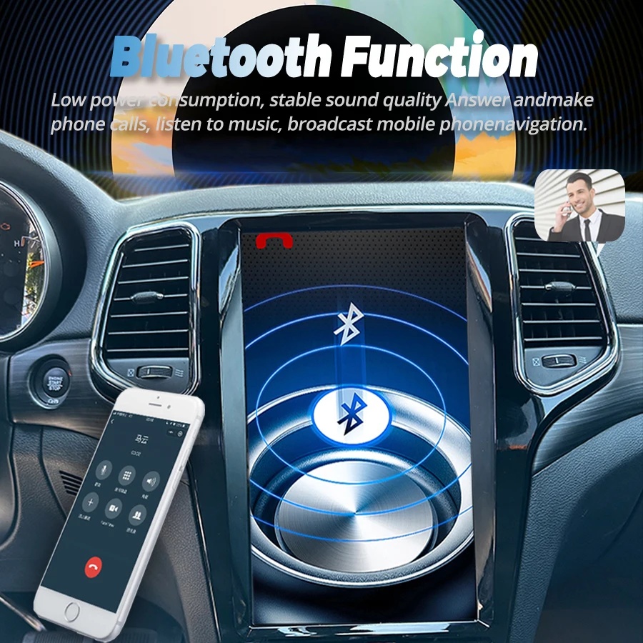 13 6-дюймовый экран Tesla Android Radio 2din для Jeep Grand Cherokee 2014-2020 GPS Carplay автомобильный