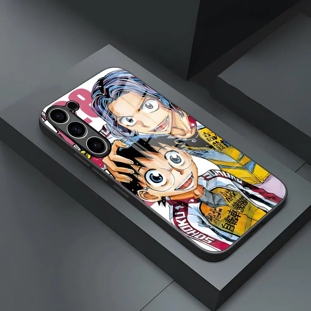 Чехол для телефона Yowamushi Pedal S24 Ultra Samsung S23 S22 S20 Fe S21 Plus Galaxy A54 A34 A24 A53 A16 стеклянный