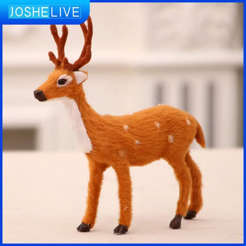 

Christmas Dolls Child Gift Christmas Elk Decorations Cute Sika Deer Ornaments Artificial Plush Reindeer Vivid