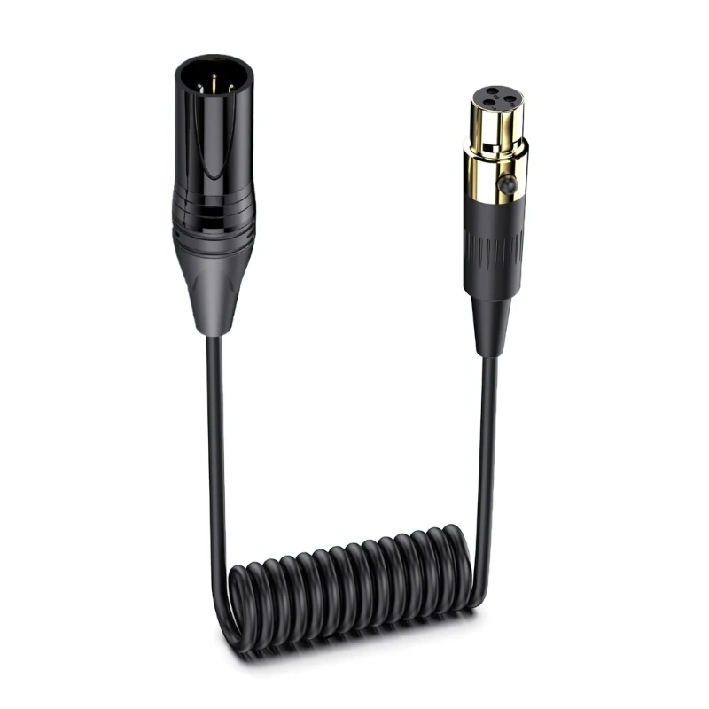 Спиральный мини-3-контактный кабель-адаптер на стандартный 3-контактный