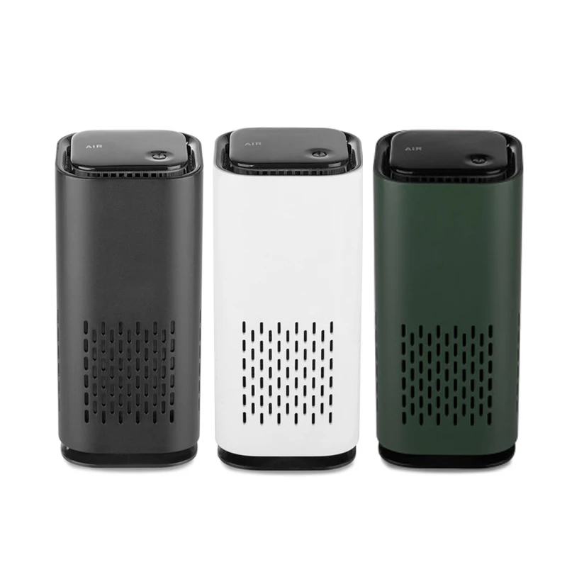 Portable Air Purifier with HEPA Filter Negative Ion Air Cleaner Dust Smoke Odor Removal USB Charging with Night Light for Car