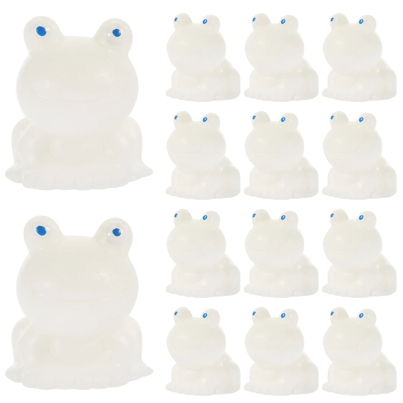 

20 Pcs Moss Little Frog Ornament Garden Frogs Outdoor Decor Miniatures Model Animal Figurine White Resin Statue Sculpture