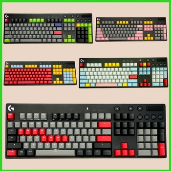 로지텍 키보드용 PBT 백라이트 키캡, G610 G PRO X G512C 프로스트 키캡, GX 스위치 키캡, 1 풀 세트