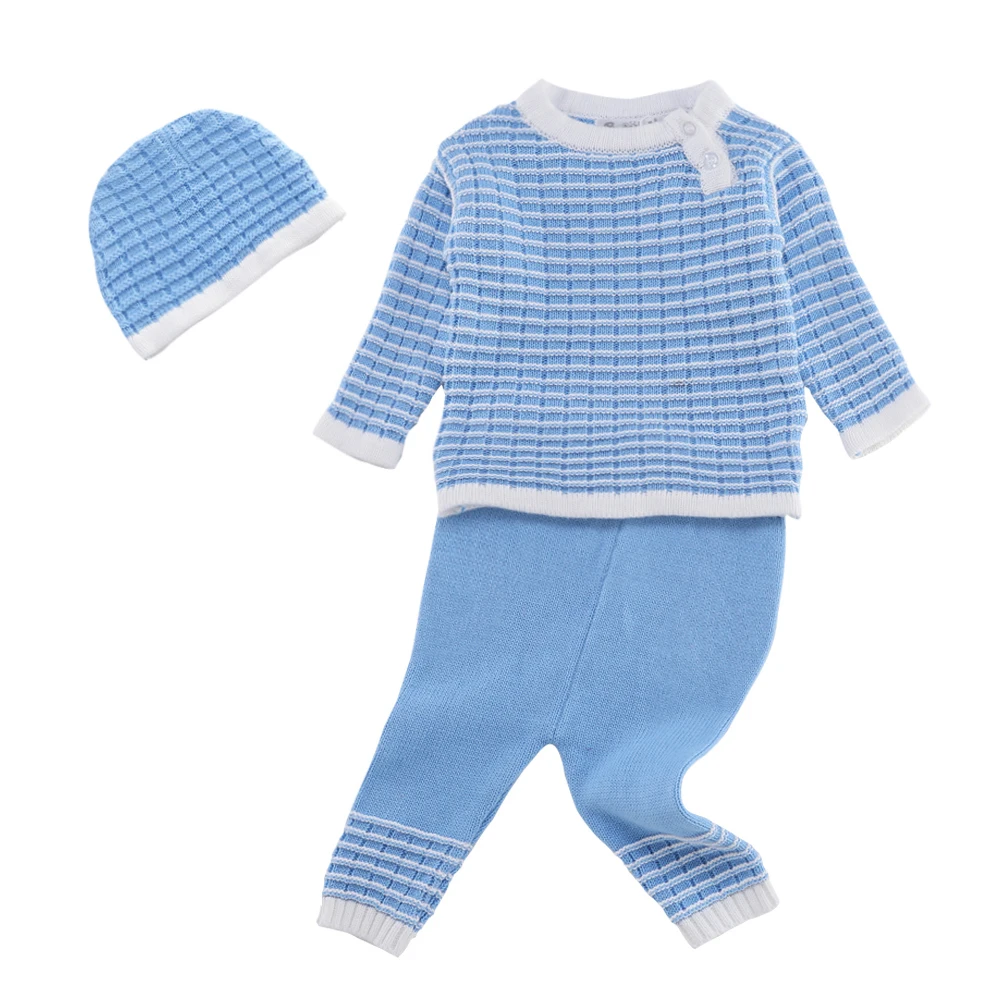 Spring Baby Boy Clothes Set Knitting Cardigan Unisex Infant Sweater Sets Newborn Long Sleeve Solid Cotton Pants Fashion New 2022 |