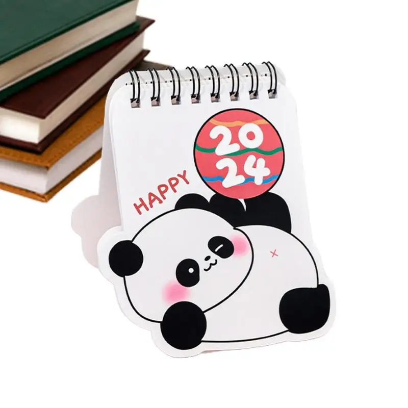 

Маленький настольный календарь, ежемесячный календарь с датчика 2023 Дек 2024, маленький календарь, портативные милые панды, ежедневное планирование