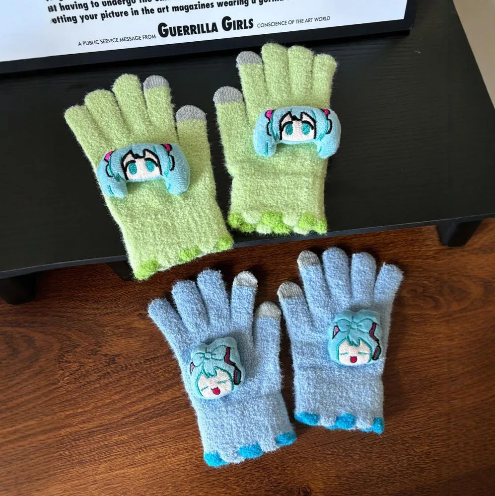 Фигурка японского аниме Хацунэ Мику перчатки с сенсорным экраном для детей