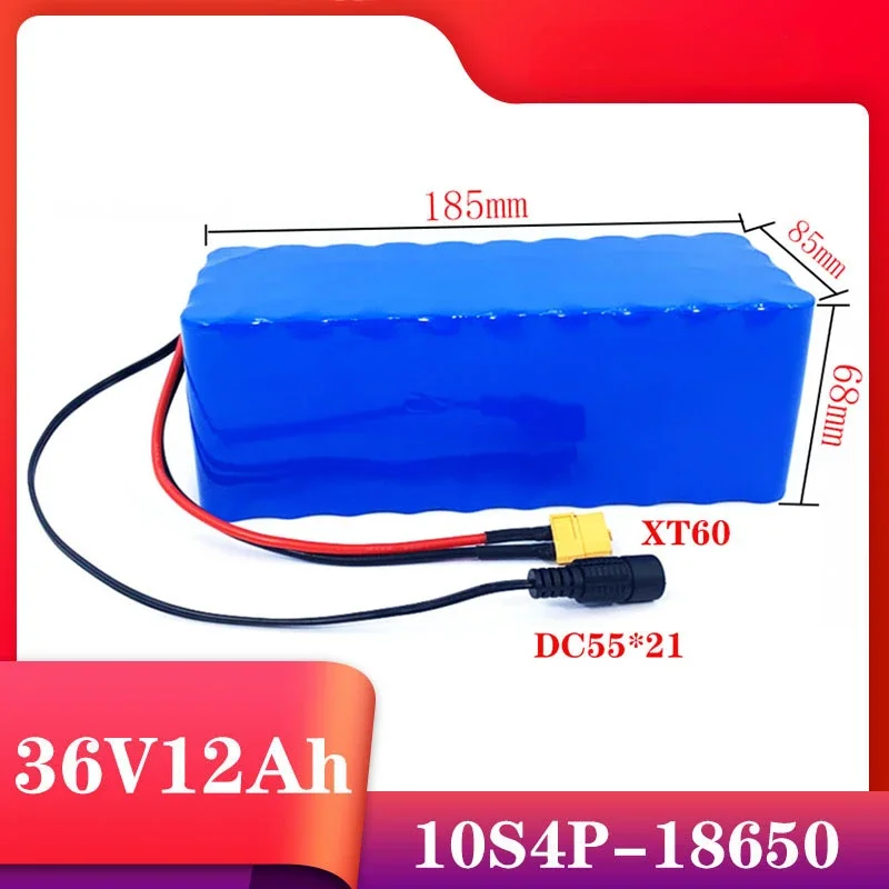 

FTJLDC 36 В 10S4P 12 Ач 600 Вт Высокая мощность и емкость 42V1865 0 литиевый аккумулятор для электровелосипеда электрический автомобиль велосипед мотор скутер 20A BMS