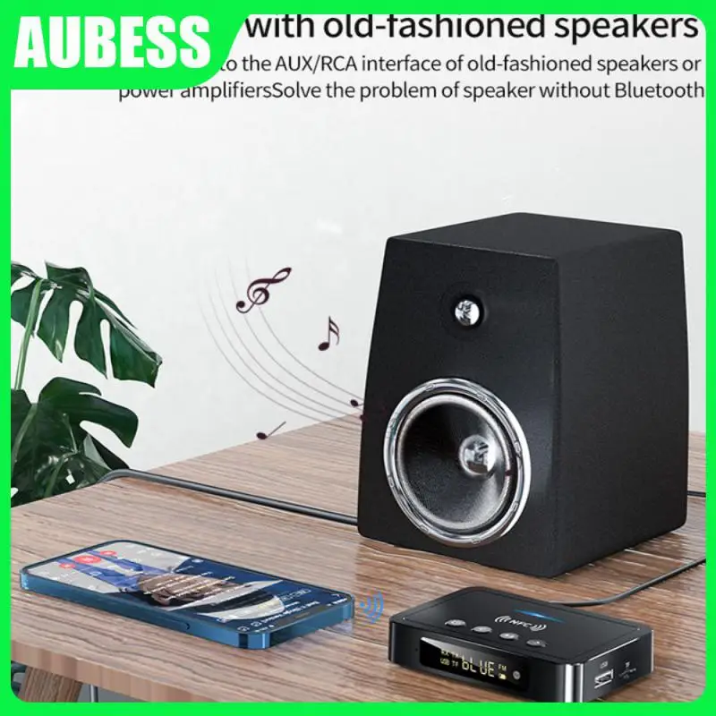 

Infrared Remote Control Stereo Music Adapters Aux 3.5mm Speaker Headphones Wireless Receiver Fm Nfc Adapter U Disk 10m