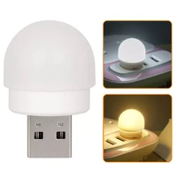 portable led light mini night light usb plug power bank charging light eye protection reading mini mushroom led night light